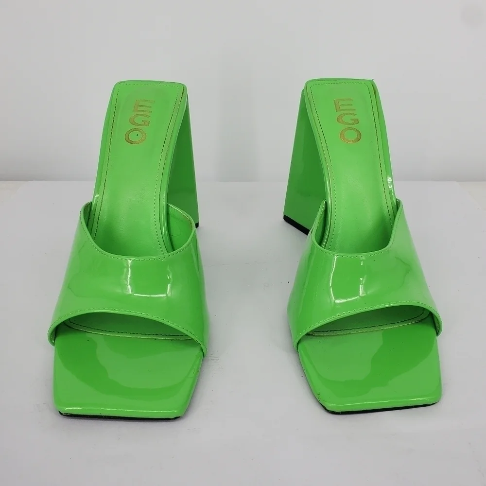 EGO Avalon Heels Women 8 Shoes Patent Leather Green